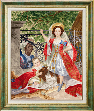 Вышивка МК-067 Портрет детей Волконских с арапом Вышивка МК-067 Портрет детей Волконских с арапом